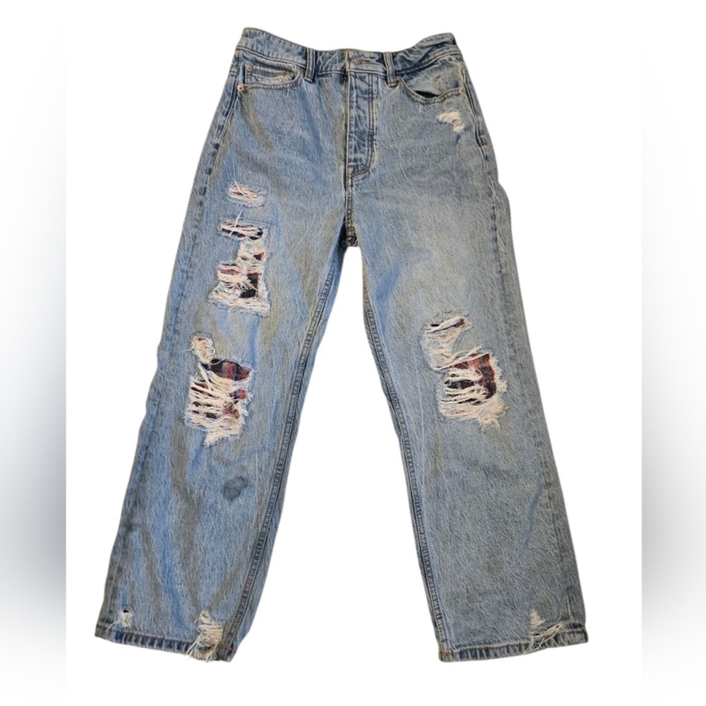 We The Free by Free People High-Rise 90s Boyfriend Distressed Jeans bdg.25 - Picture 3 of 13